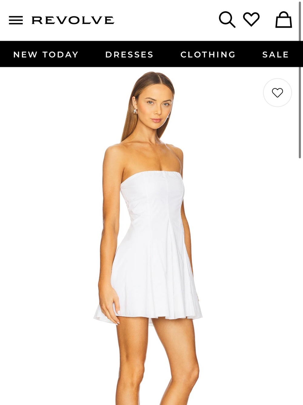 Azeeza X Revolve White Strapless Fit-and-Flare Dress
